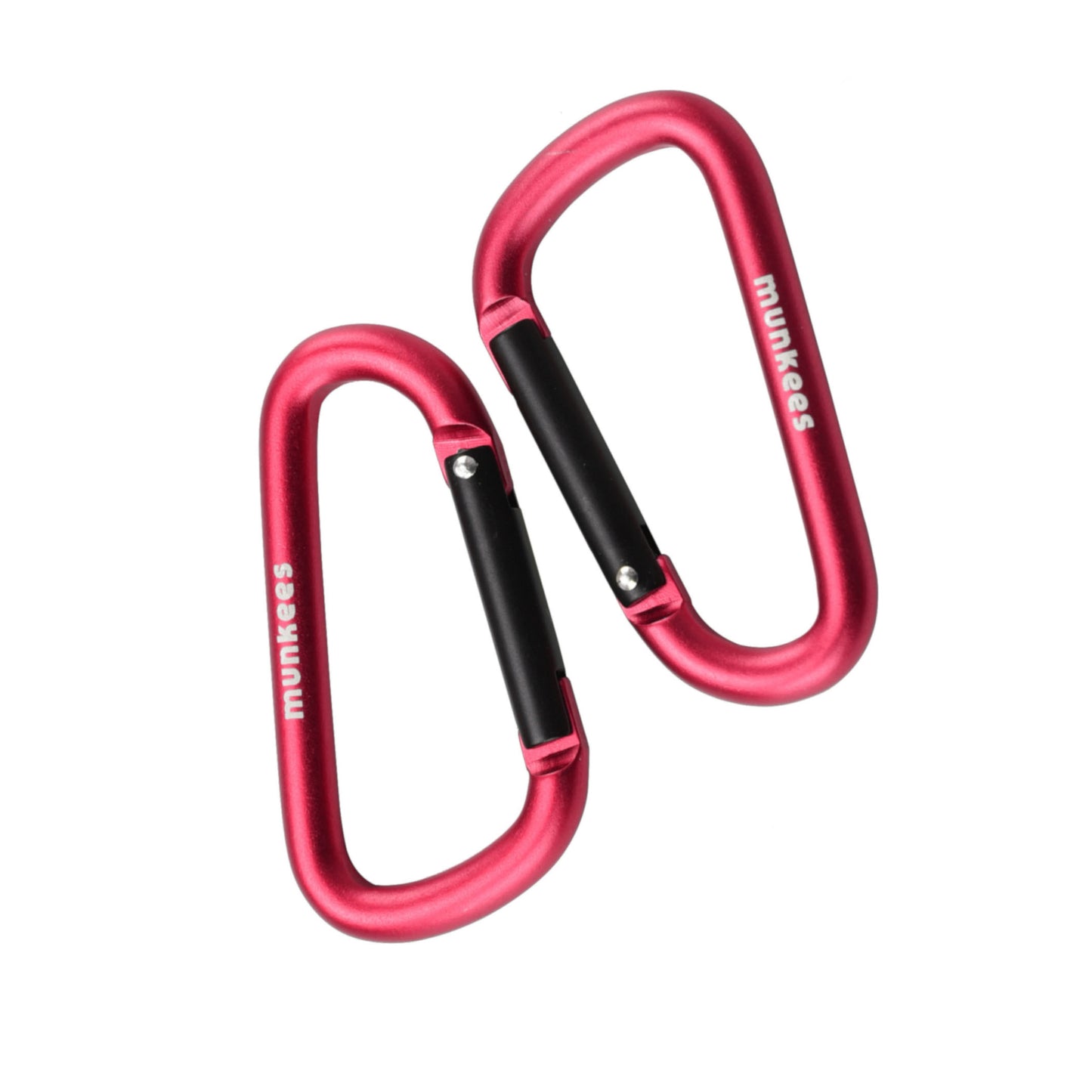 munkees Karabiner D-Form – 2 Stück Ø 6 x 60 mm