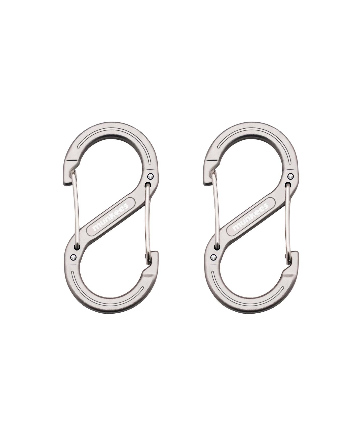 munkees S-Form-Karabiner – 2 Stück