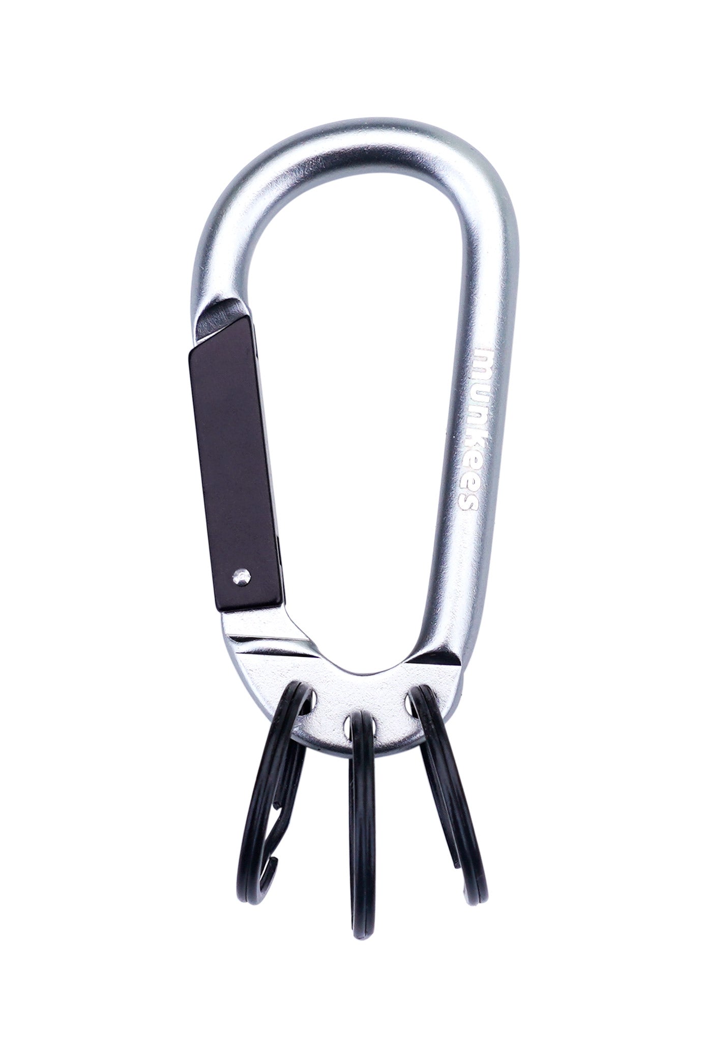 munkees Karabiner mit 3 Schlüsselringen