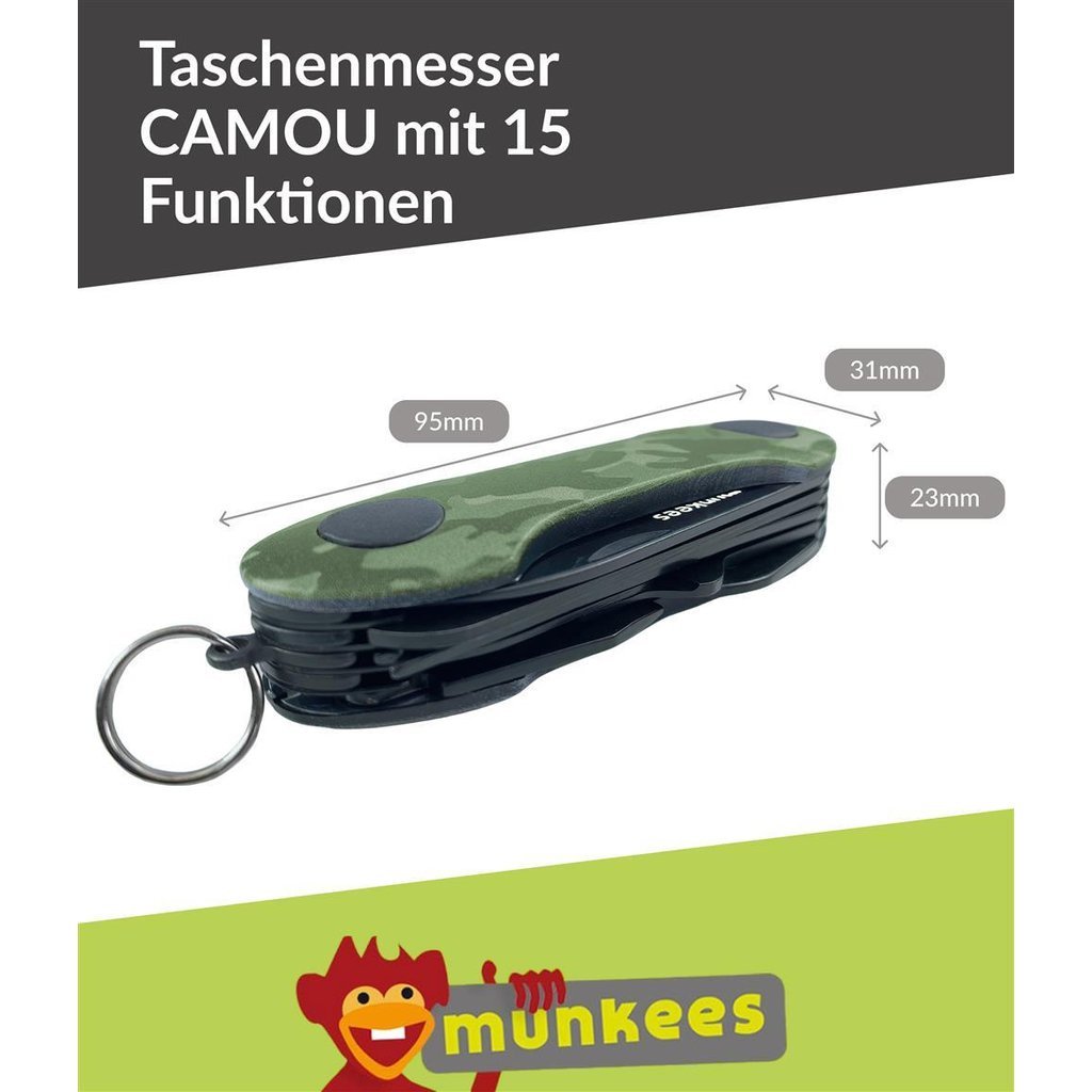 munkees Taschenmesser Camouflage Verpackung als praktisches Geschenk