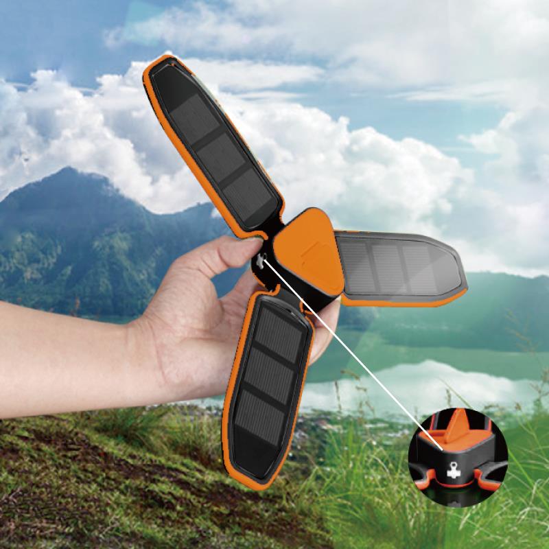 SURYA Solarlampe im Rucksack verstaut platzsparend