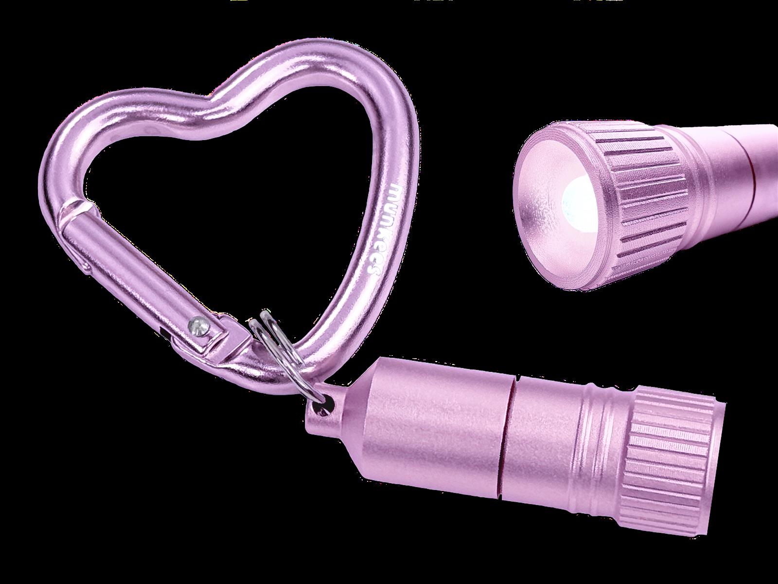 Munkees Mini LED Taschenlampe pink Verpackung Vorderseite