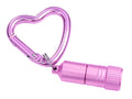 Munkees Mini LED Taschenlampe mit pinkem Herz-Karabiner Hauptansicht