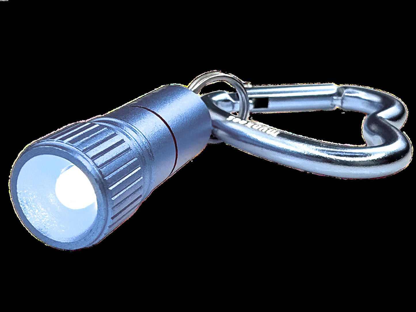 Munkees Mini Taschenlampe blau Rückseite Batterieeinschub Detail