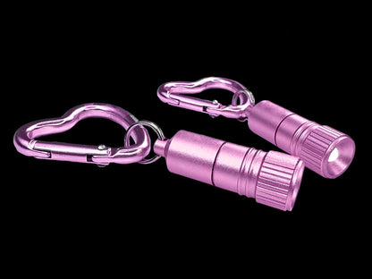 Munkees Taschenlampe Herz-Karabiner am Schlüsselbund befestigt
