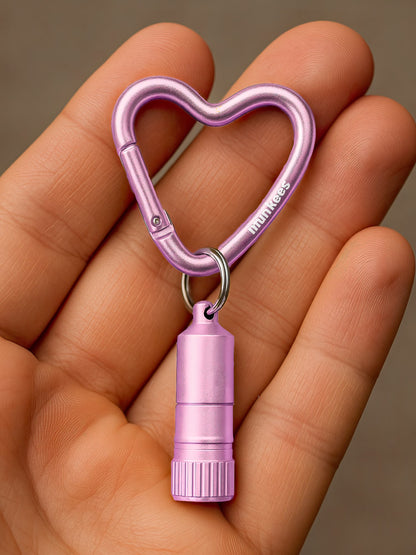 LED Lichtstrahl munkees Mini Taschenlampe pink im Dunkeln