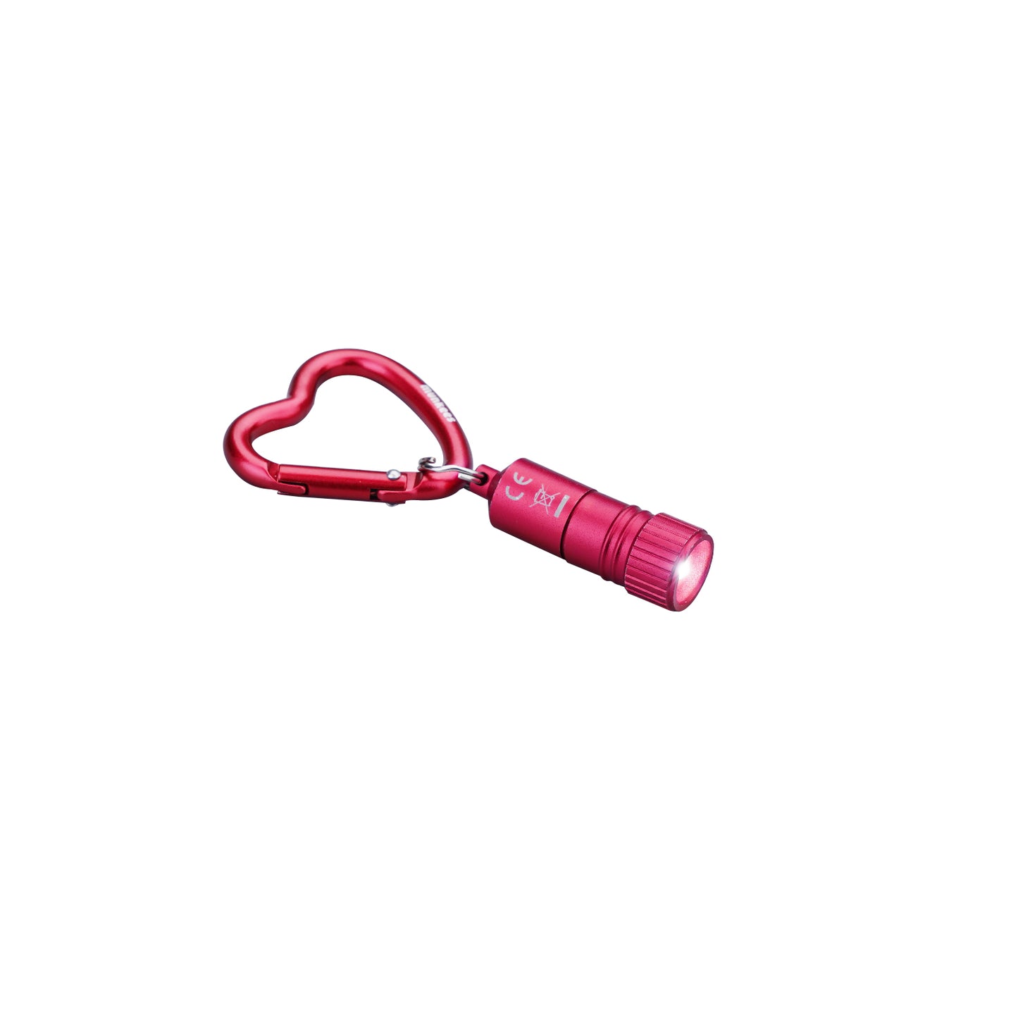 Munkees Mini LED Taschenlampe Herz-Karabiner rot alle Varianten Übersicht