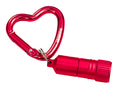 Munkees Mini LED Taschenlampe mit rotem Herz-Karabiner Hauptansicht