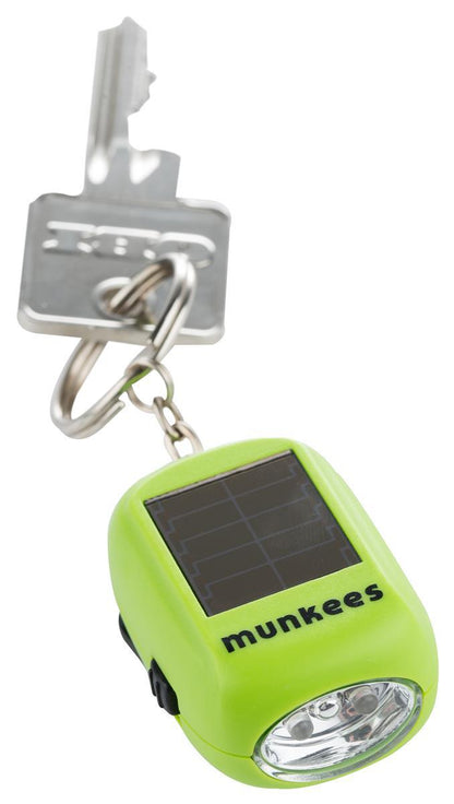 Munkees Mini Solar Dynamo Taschenlampe Solarpanel-Detail Nahaufnahme Oberseite