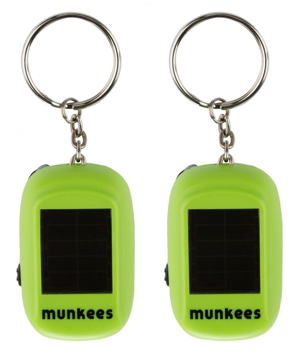 Munkees Mini Solar Dynamo Taschenlampe 2er-Set Hauptansicht beide Lampen