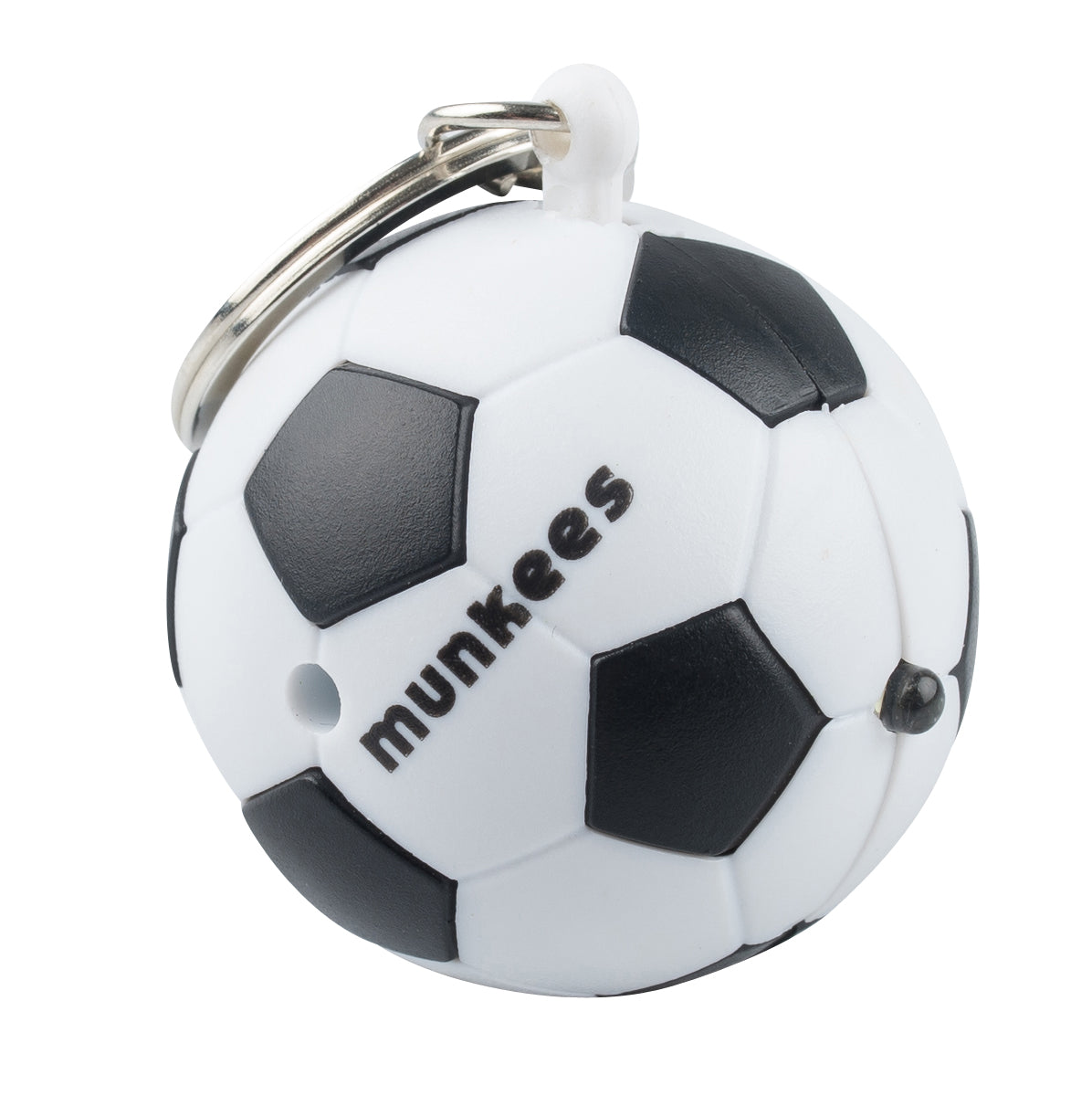 munkees Fußball Schlüsselanhänger mit LED und Sound in Schwarz-Weiß