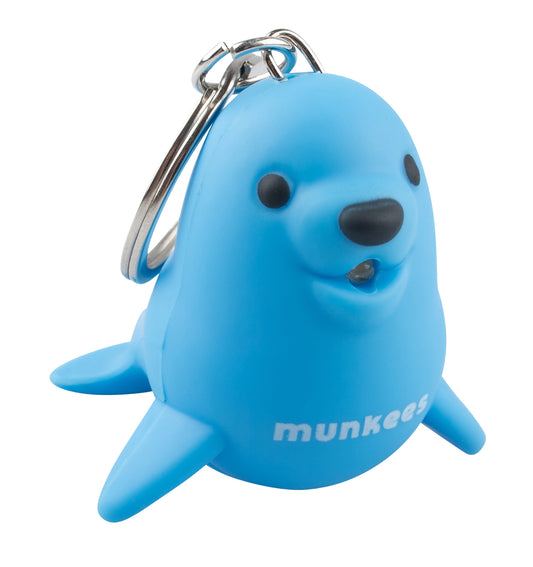 Munkees Seelöwe Schlüsselanhänger mit LED und Sound in Blau