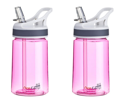 AceCamp TRITAN Trinkflasche BPA-frei mit Trinkhalm in Mintgrün Seitenansicht
