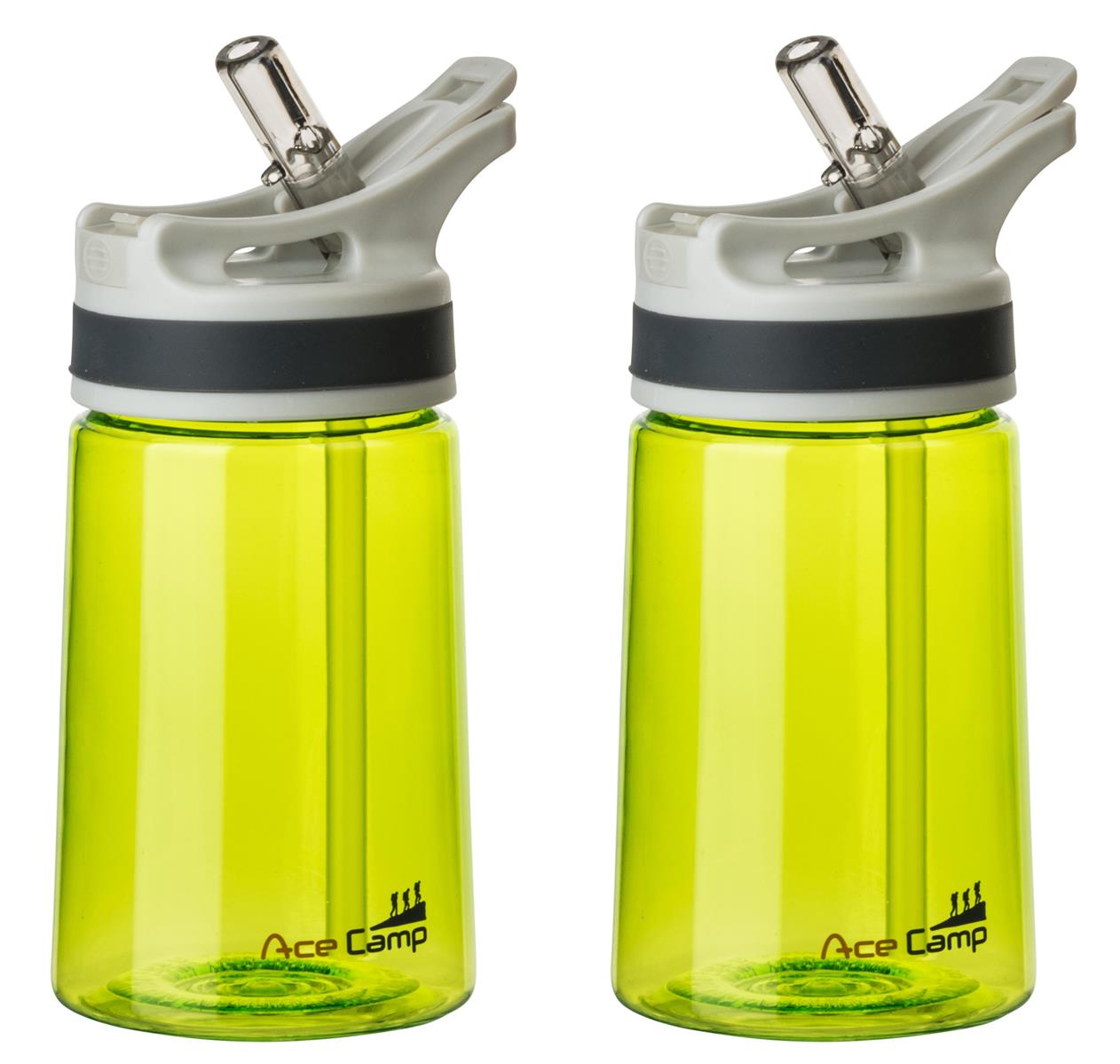 AceCamp TRITAN Trinkflasche BPA-frei mit Trinkhalm 700ml Größenvergleich Hand