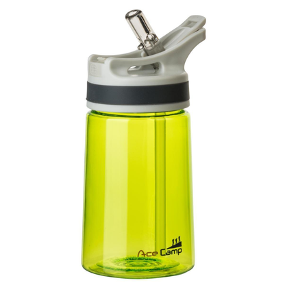 AceCamp TRITAN Trinkflasche 350 ml grün mit Springdeckel Frontansicht