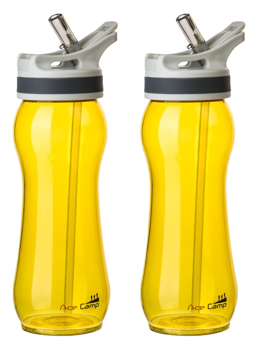 AceCamp TRITAN Trinkflasche BPA-frei mit Trinkhalm Deckel geöffnet Nahaufnahme