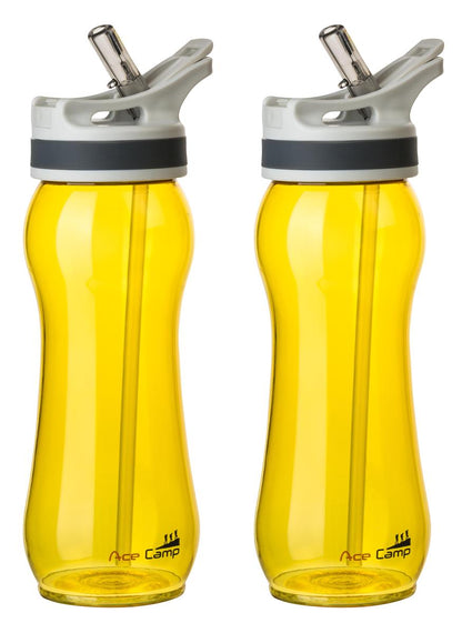 AceCamp TRITAN Trinkflasche BPA-frei mit Trinkhalm Deckel geöffnet Nahaufnahme