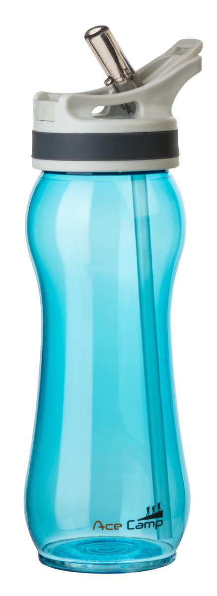 AceCamp TRITAN Trinkflasche BPA-frei mit Trinkhalm in transparenter Hauptansicht