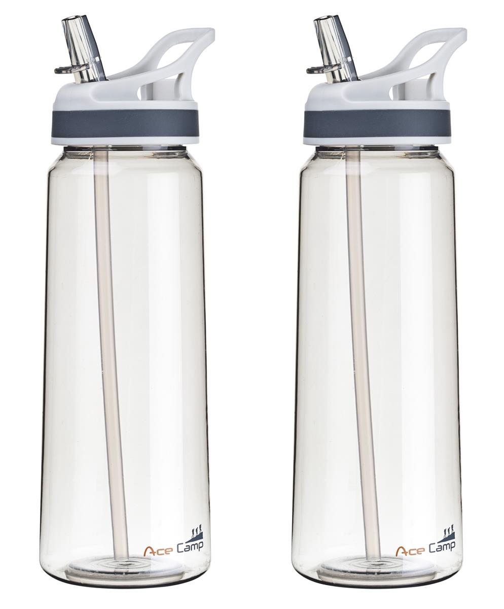 AceCamp TRITAN Trinkflasche BPA-frei mit Trinkhalm Verpackung Vorderseite