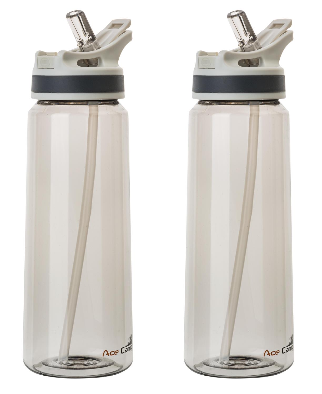 AceCamp TRITAN Trinkflasche BPA-frei mit Trinkhalm Verpackung Karton Rückseite