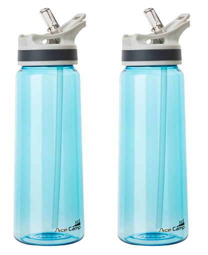 AceCamp TRITAN Trinkflasche BPA-frei mit Trinkhalm beim Sport im Freien