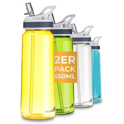 AceCamp TRITAN Trinkflasche BPA-frei mit Trinkhalm Verschlussmechanismus Detail