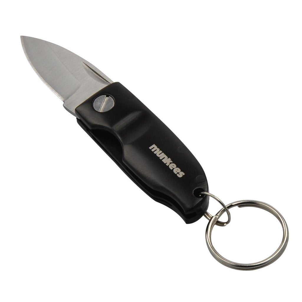 Munkees Klappmesser Schlüsselanhänger geschlossen in Silber aus Edelstahl