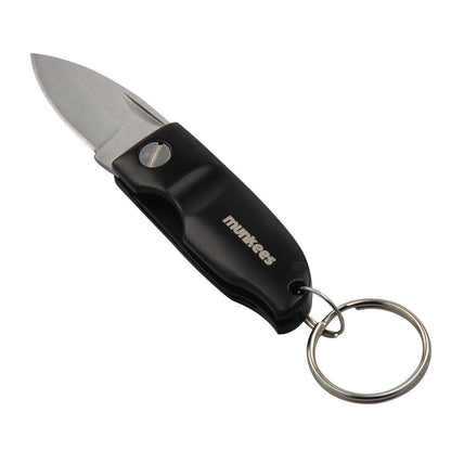 Munkees Klappmesser Schlüsselanhänger geschlossen in Silber aus Edelstahl