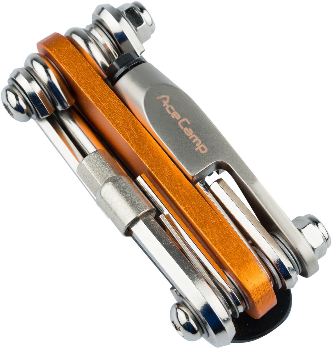 AceCamp All-In-One Bike Tool 14-in-1 Fahrrad-Multitool Gesamtansicht silber