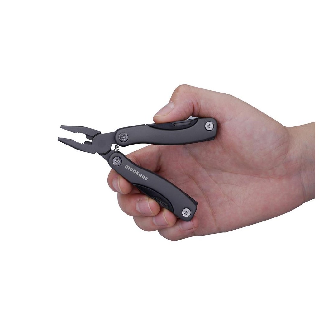 Munkees Multitool 9-in-1 Anthrazit Verpackung mit Produktbeschreibung