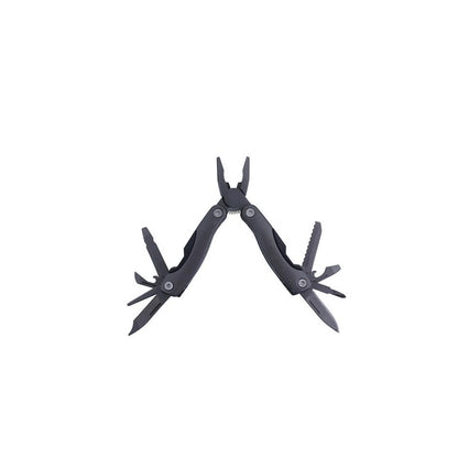 Munkees Multitool 9-in-1 aufgeklappt mit allen Funktionen im Überblick