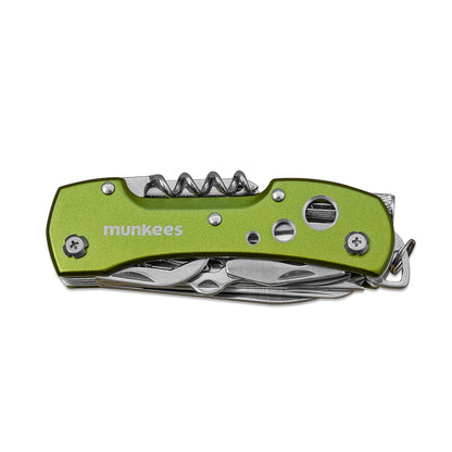 munkees Taschenmesser LED Detailansicht integrierte Taschenlampe grüner Griff