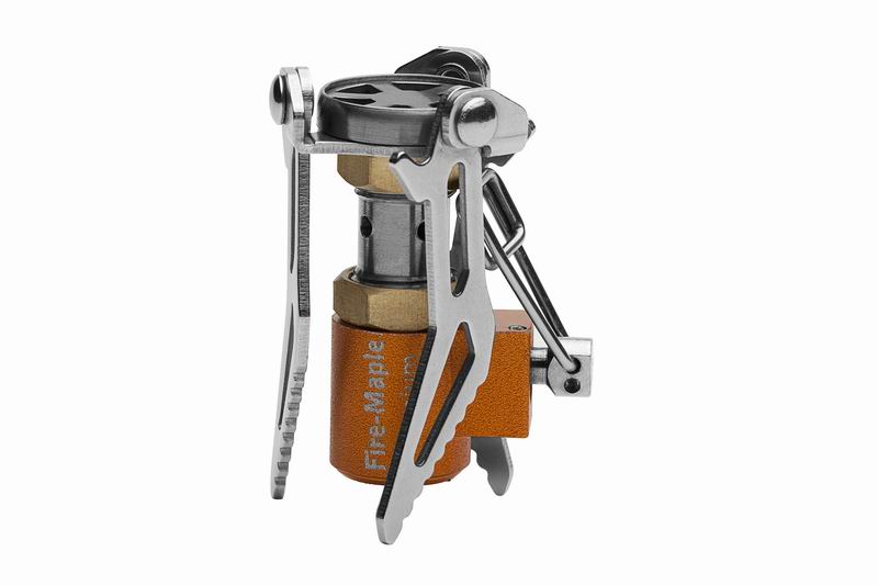 Fire-Maple FMS-300T Titan Gaskocher aufgeklappt mit Brennerkopf Detailansicht