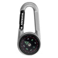 Munkees Kompass-Karabiner mit Thermometer silber – Vorderansicht mit Skala