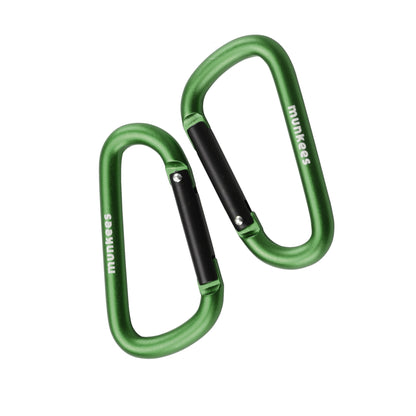 munkees Karabiner D-Form – 2 Stück Ø 6 x 60 mm