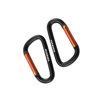 munkees Karabiner D-Form – 2 Stück Ø 6 x 60 mm
