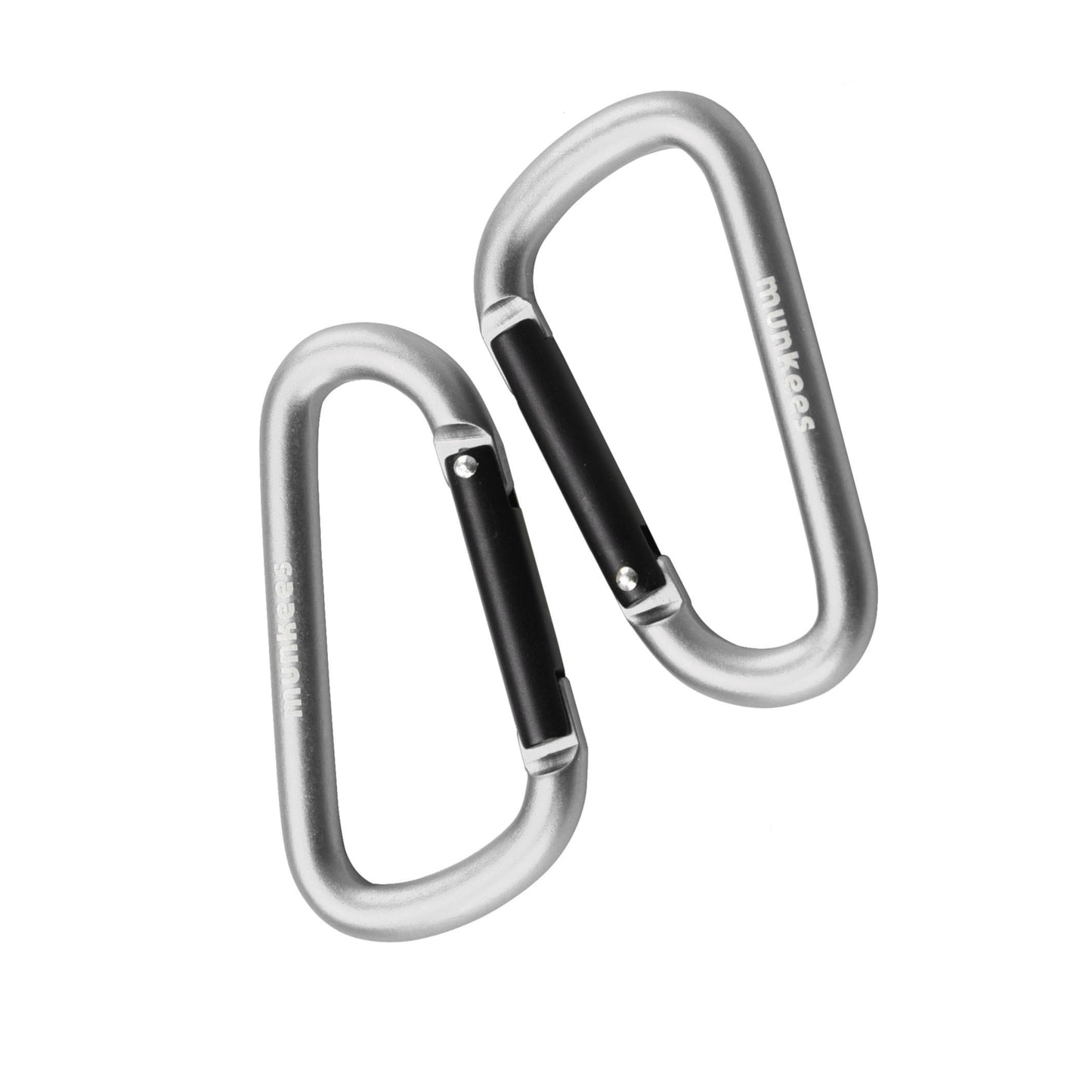 munkees Karabiner D-Form – 2 Stück Ø 6 x 60 mm