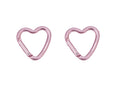 Munkees Mini Herz-Karabiner 2er-Set Rosa auf weißem Hintergrund