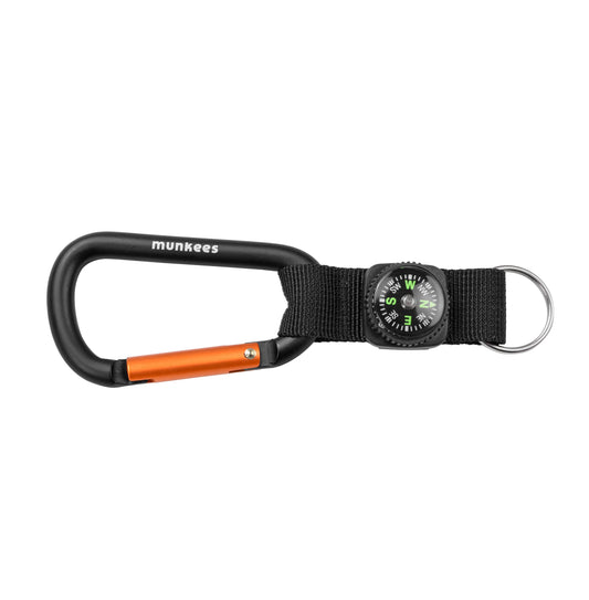 munkees Karabiner-Schlüsselanhänger mit Kompass