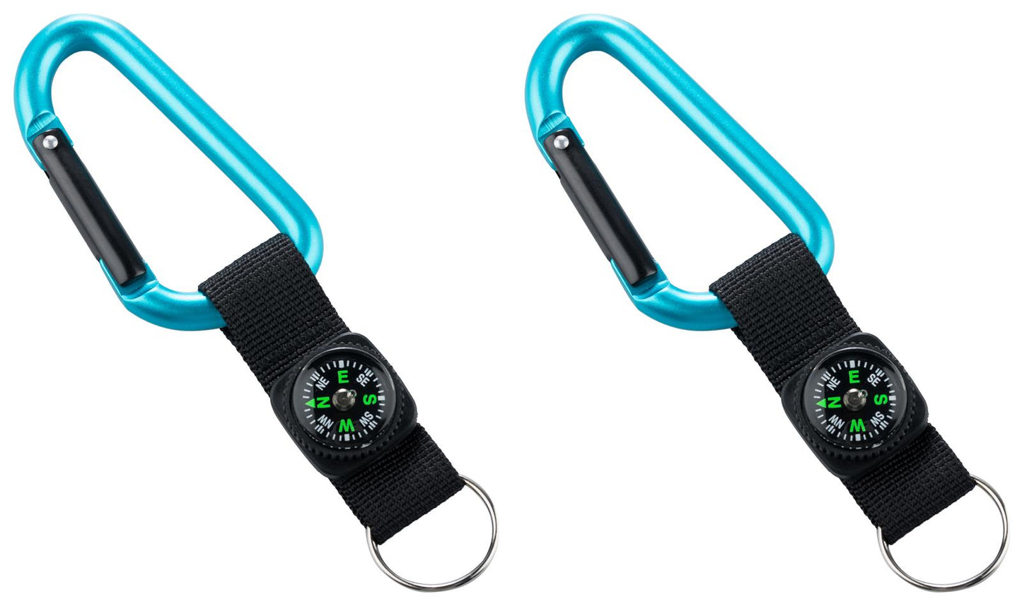 munkees Karabiner-Schlüsselanhänger mit Kompass