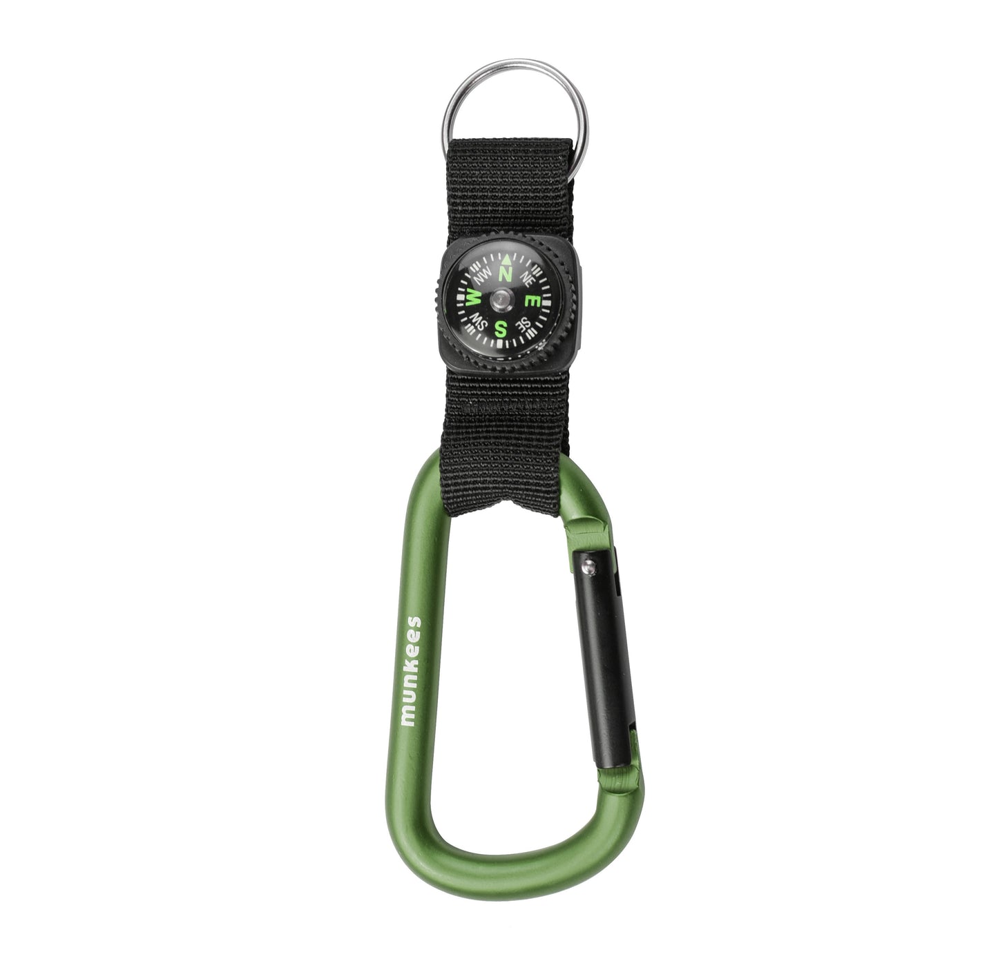 munkees Karabiner mit Kompassband und Schlüsselring