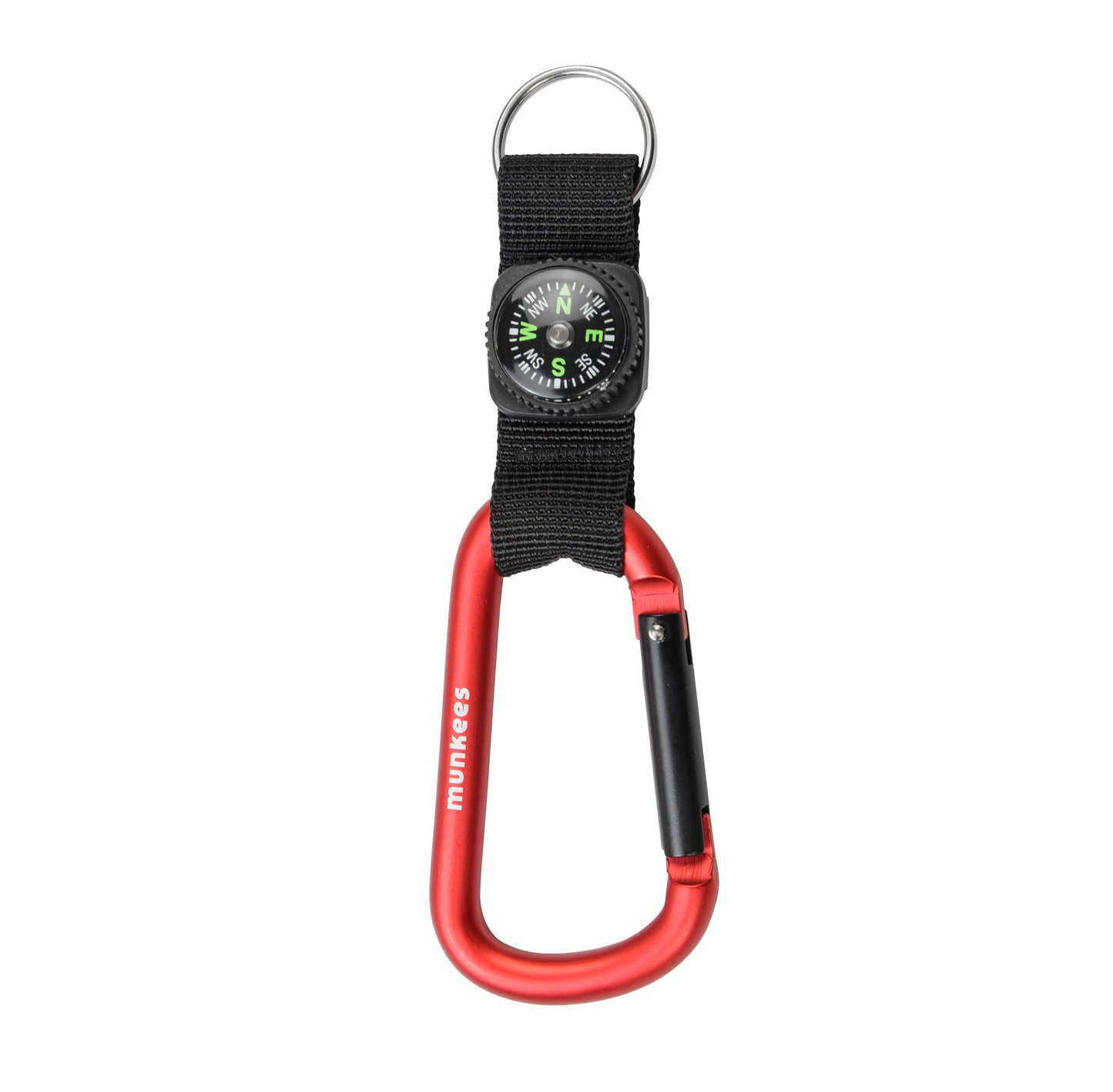munkees Karabiner mit Kompassband und Schlüsselring