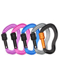 munkees Karabiner mit Schraubverschluss – 2 Stück silberfarbenes Set