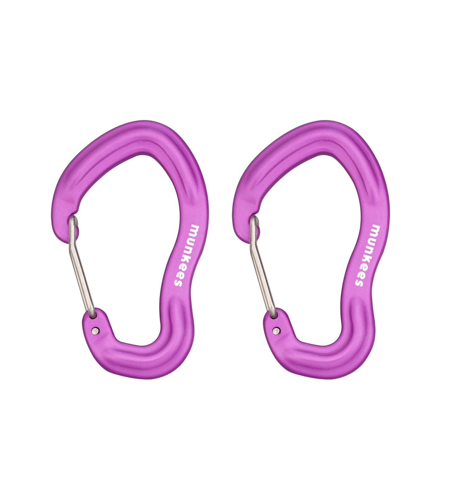 munkees Karabiner mit Drahtschnapper – 2 Stück