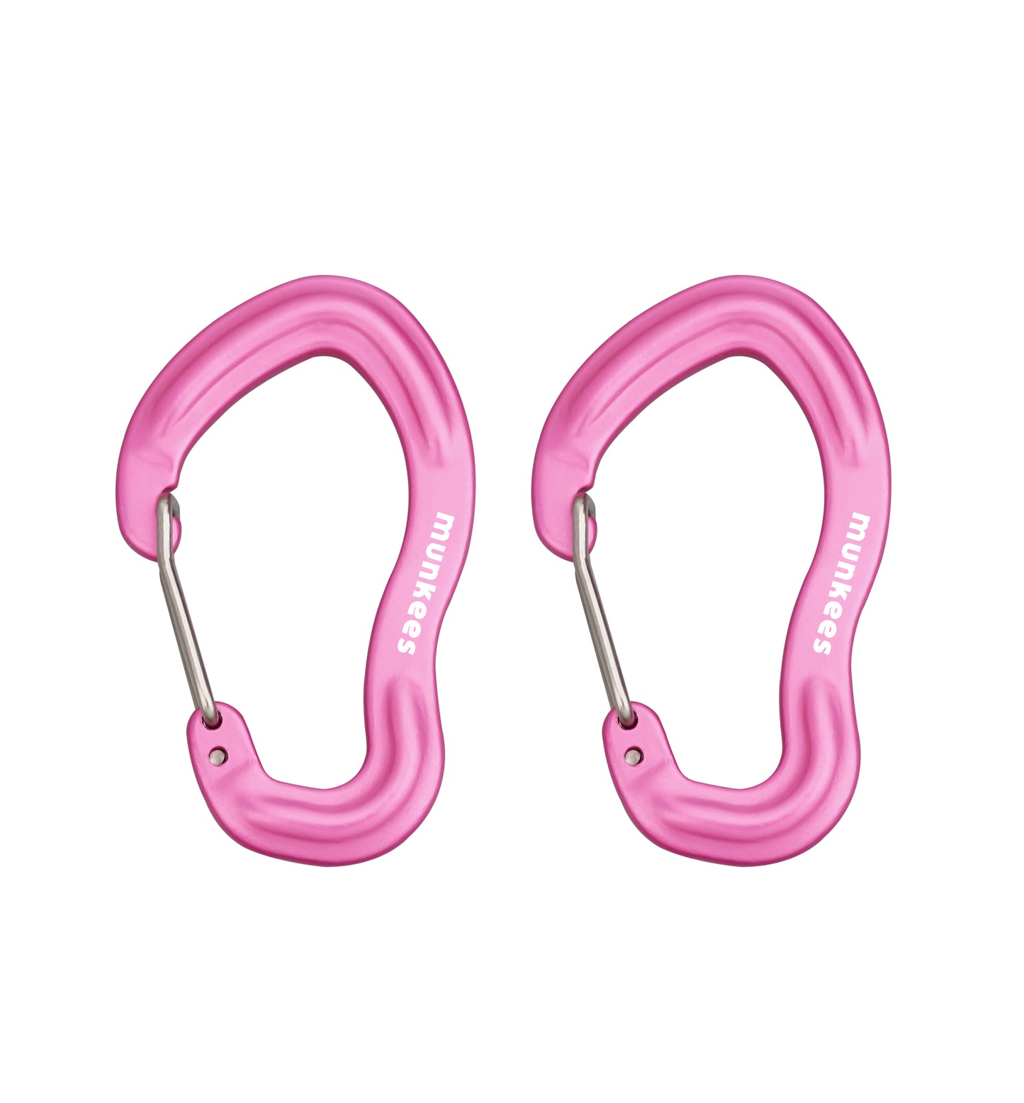 munkees Karabiner mit Drahtschnapper – 2 Stück