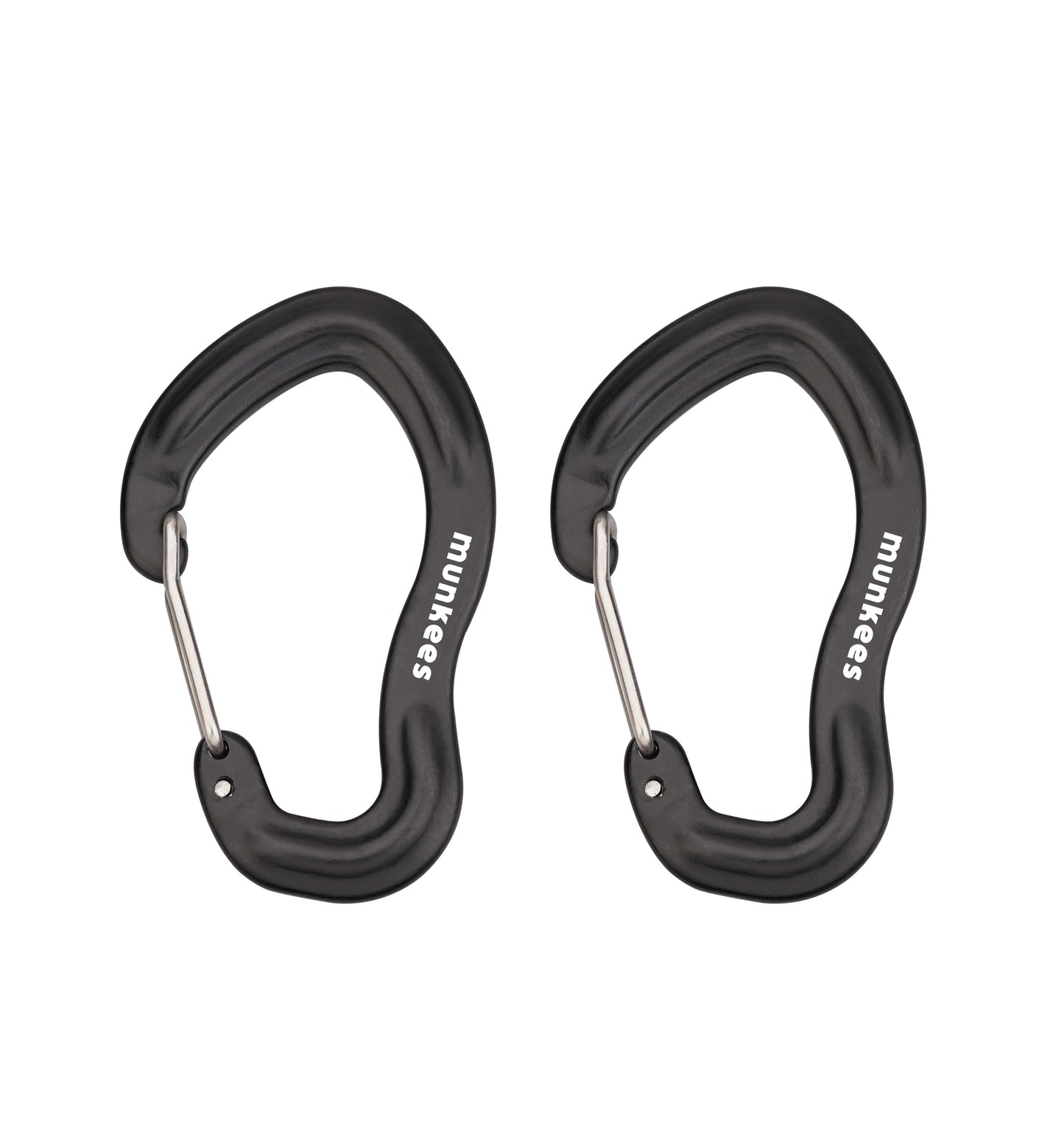 munkees Karabiner mit Drahtschnapper – 2 Stück