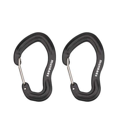 munkees Karabiner mit Drahtschnapper – 2 Stück