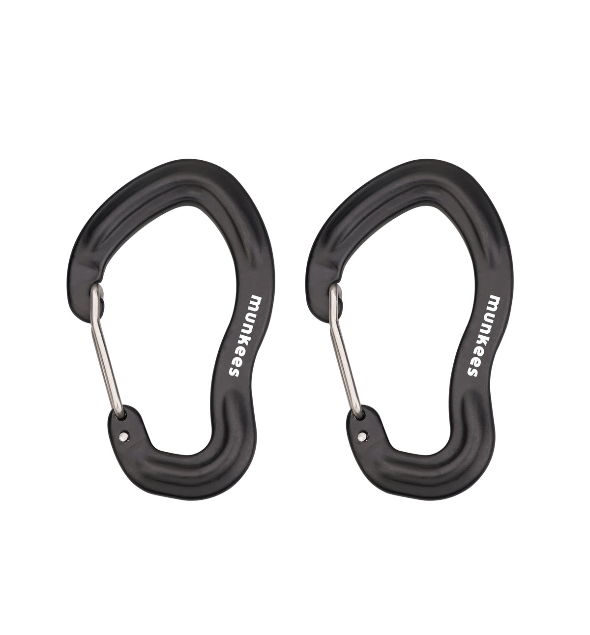munkees Karabiner mit Drahtschnapper – 2 Stück
