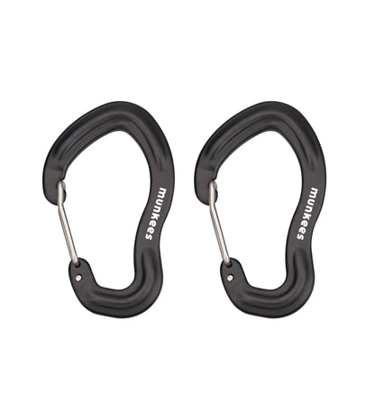 munkees Karabiner mit Drahtschnapper – 2 Stück