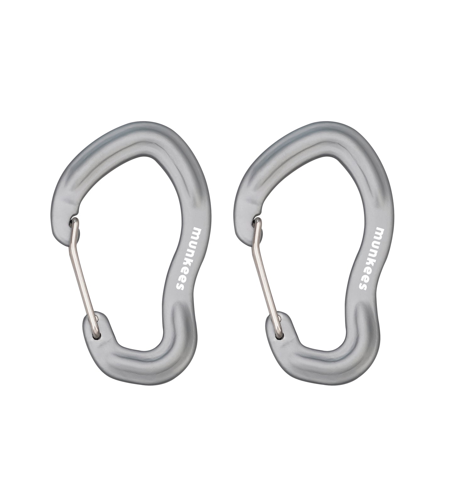 munkees Karabiner mit Drahtschnapper – 2 Stück